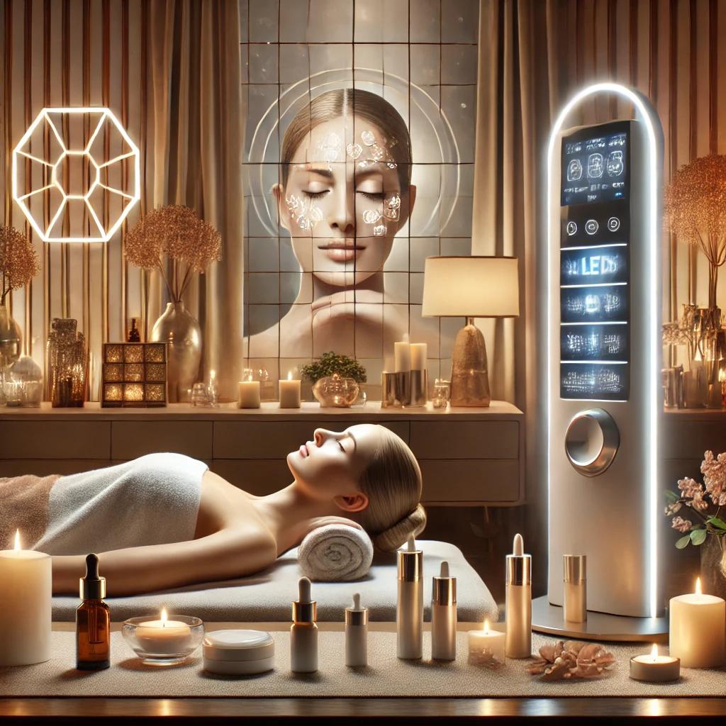 A luxurious spa setting showcasing anti aging