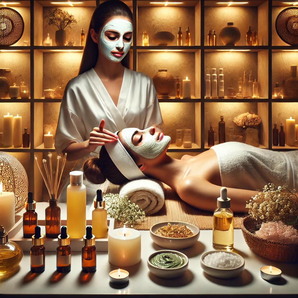 A_luxurious_spa_setting_showcasing_various_facial_